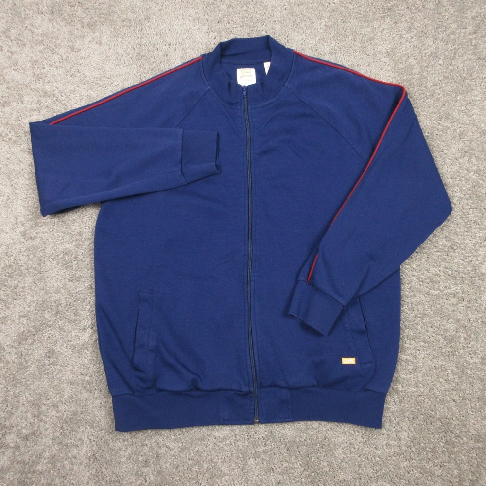 Levis Track Jacket Mens‎ Large Blue Full Zip Gold Tab Casual Activewear Stretch